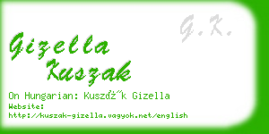 gizella kuszak business card